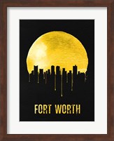 Fort Worth Skyline Yellow Fine Art Print