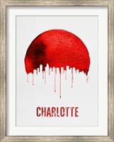 Charlotte Skyline Red Fine Art Print
