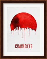 Charlotte Skyline Red Fine Art Print
