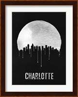 Charlotte Skyline Black Fine Art Print