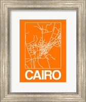 Orange Map of Cairo Fine Art Print