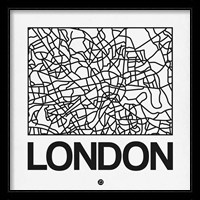 White Map of London Fine Art Print