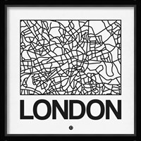 White Map of London Fine Art Print