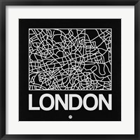 Black Map of London Fine Art Print