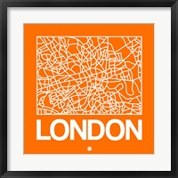 Orange Map of London Fine Art Print