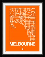 Orange Map of Melbourne Fine Art Print