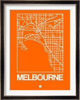 Orange Map of Melbourne Fine Art Print