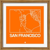 Orange Map of San Francisco Fine Art Print