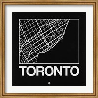 Black Map of Toronto Fine Art Print