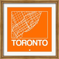 Orange Map of Toronto Fine Art Print