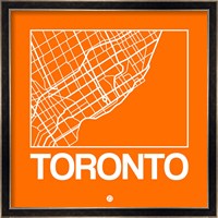 Orange Map of Toronto Fine Art Print