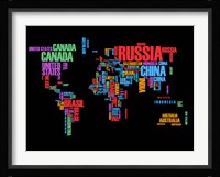 Typography World Map 1 Fine Art Print