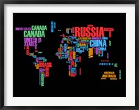 Typography World Map 1 Fine Art Print