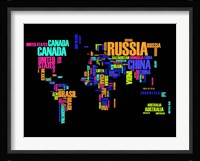 Typography World Map 2 Fine Art Print