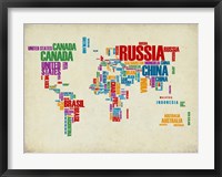 Typography World Map 3 Fine Art Print