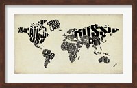 Typography World Map 4 Fine Art Print