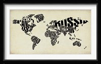 Typography World Map 4 Fine Art Print