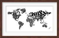 Typography World Map 5 Fine Art Print