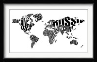 Typography World Map 5 Fine Art Print