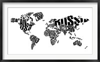 Typography World Map 5 Fine Art Print
