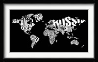 Typography World Map 6 Fine Art Print
