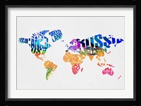 Typography World Map 7 Fine Art Print