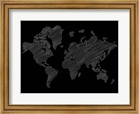World Map Scribble 2 Fine Art Print