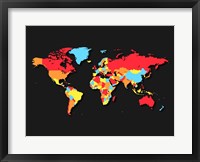 World Map Countries Fine Art Print