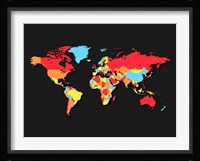 World Map Countries Fine Art Print