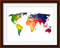 World Polygon Map 1 Fine Art Print