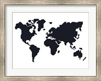World Map Stylized Fine Art Print