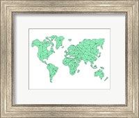 World Map Green Fine Art Print