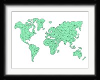 World Map Green Fine Art Print