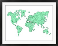 World Map Green Fine Art Print
