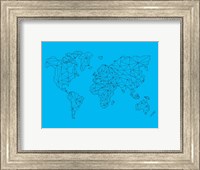 World Map Blue 1 Fine Art Print