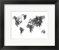 World Map Drawing 1 Fine Art Print