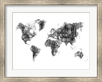 World Map Drawing 1 Fine Art Print