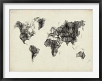 World Map Drawing 2 Fine Art Print