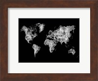 World Map White Drawing Fine Art Print