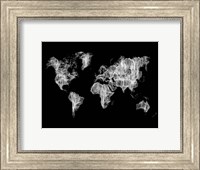 World Map White Drawing Fine Art Print