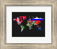 World Map Contry Flags 1 Fine Art Print