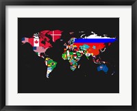World Map Contry Flags 1 Fine Art Print