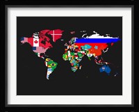 World Map Contry Flags 1 Fine Art Print