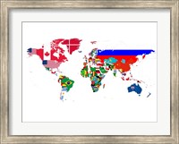 World Map Contry Flags 2 Fine Art Print