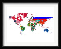 World Map Contry Flags 2 Fine Art Print