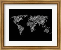Pencile Scribble World Map 2 Fine Art Print