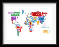 Typography World Map 8 Fine Art Print