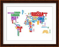 Typography World Map 8 Fine Art Print