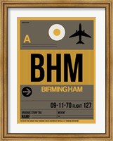 BHM Birmingham Luggage Tag I Fine Art Print