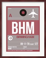 BHM Birmingham Luggage Tag II Fine Art Print